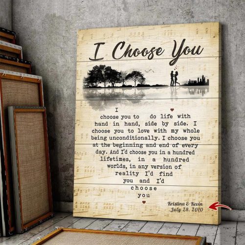 Personalized Horse Couple Canvas I Choose You 1