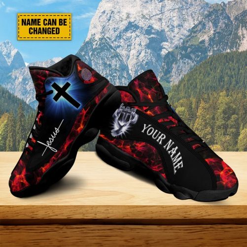Personalized Jesus Basketball Shoes Smoke 1