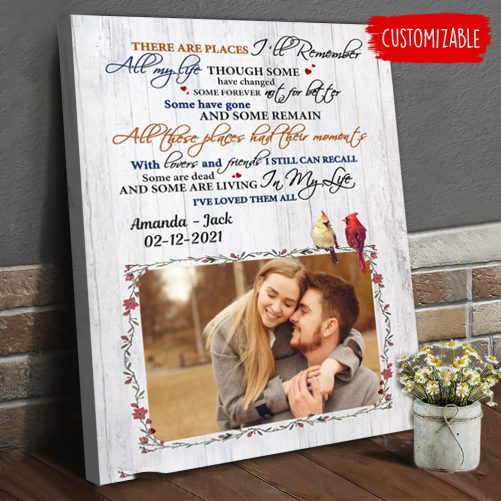 Personalized Memorial Canvas All These Places Had Their Moments Hummingbird (1)