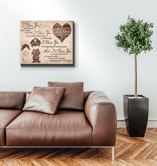 Police Nurse Couple Canvas I Choose You 3