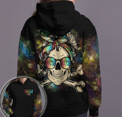 Skull Couple All Over Hoodie Mom Life Dad Life 2