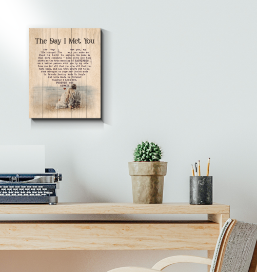 The Day I Met You Couple Canvas 1