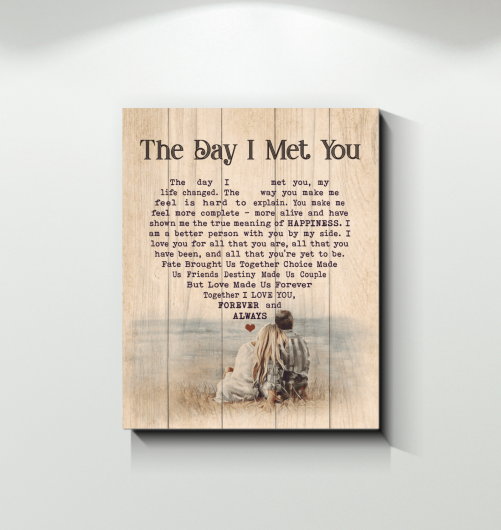The Day I Met You Couple Canvas