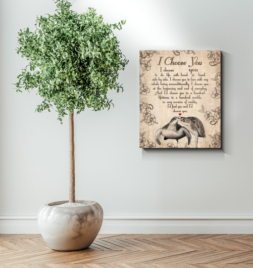 Turtle Couple Canvas I Choose You 1