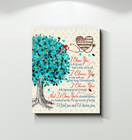 Veteran And Nurse Couple Canvas I Choose You 1 (2)