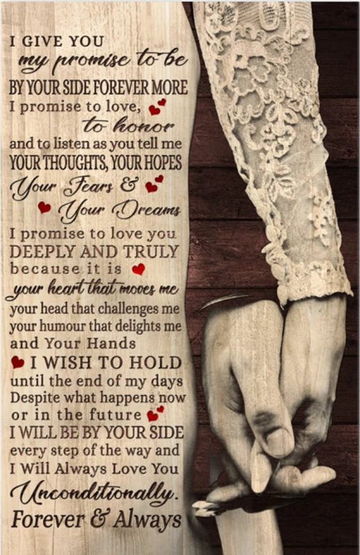 Wedding Canvas I Give You My Promise - LuvinGift