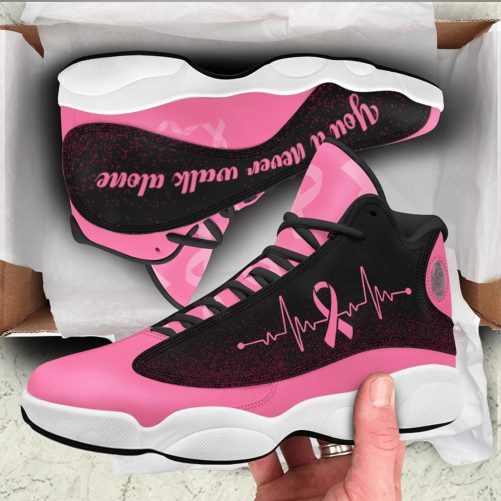 Breast Cancer Awareness Shoes, You'll Never Walk Alone basketball shoes