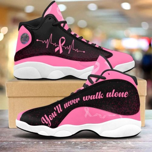 Breast Cancer Awareness Shoes, You'll Never Walk Alone shoes