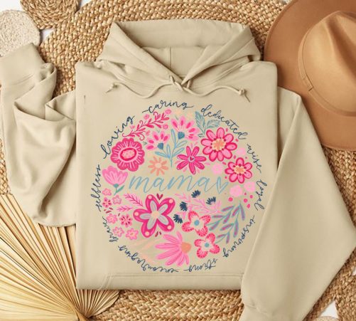 Mama Hoodie Loving Caring Dedicated Wise   Gift For Grandma 3