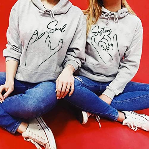Matching Best Friend Hoodie Soul Sister Hand In Hand   Gift For Best Friend   1