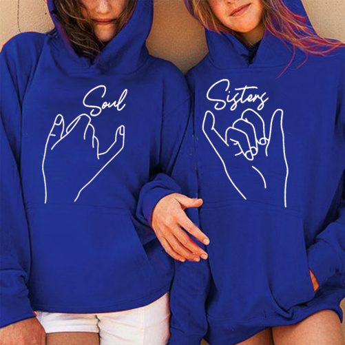 Matching Best Friend Hoodie Soul Sister Hand In Hand   Gift For Best Friend   4