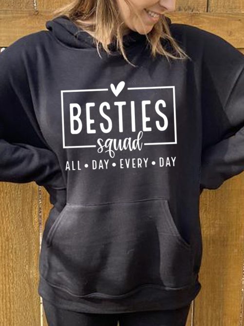 Matching Bestie Hoodie Bestie Hands Custom Name And Year Design   Gift For Bestie 2