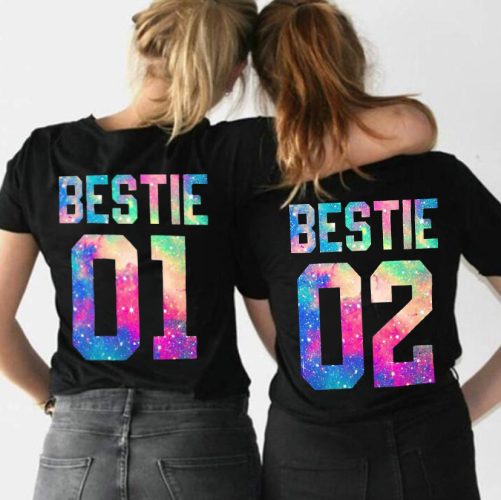 Matching Bestie T shirt Bestie 01 Bestie 02   Gift For Best Friend 1
