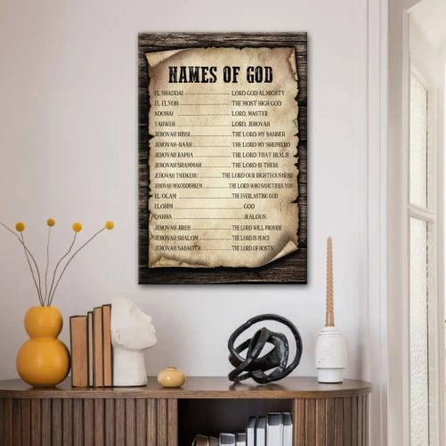 Names of God Wall Art Canvas Print 1