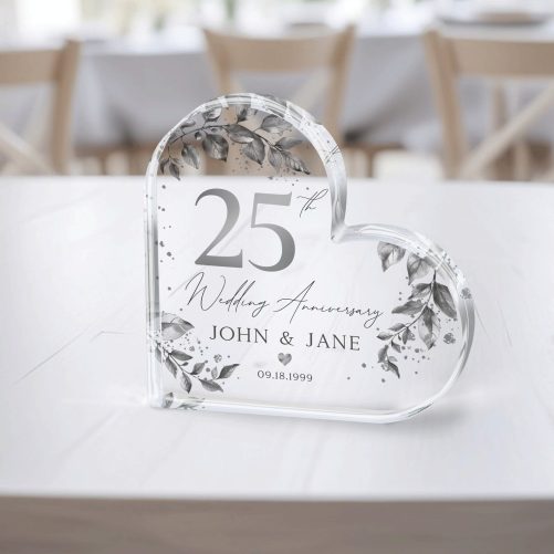 Personalized 25th Anniversary Gift, Silver Wedding Anniversary Gift