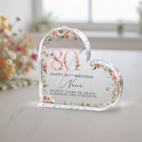 Personalized 80th Birthday Gift Plaque, Happy 80th Birthday Gift for Grandma