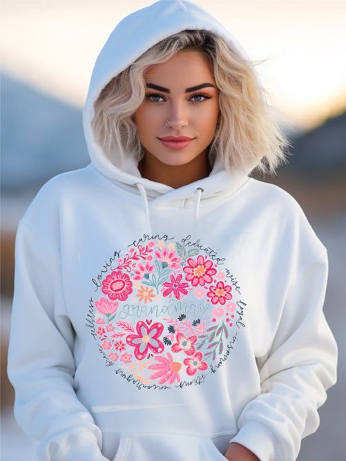 Personalized Grandma Hoodie Loving Caring Dedicated Wise   Gift For Grandma 1