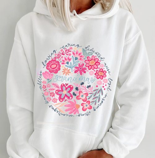 Personalized Grandma Hoodie Loving Caring Dedicated Wise   Gift For Grandma