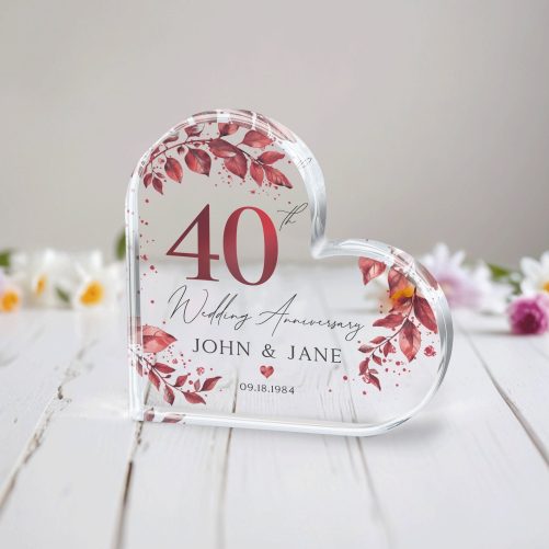 Personalized Ruby 40th Anniversary Gift, Ruby Anniversary
