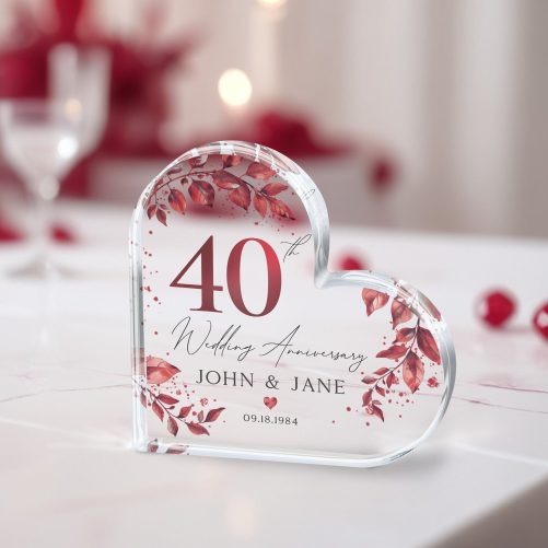 Personalized Ruby 40th Anniversary Gift, Ruby Anniversary Gift