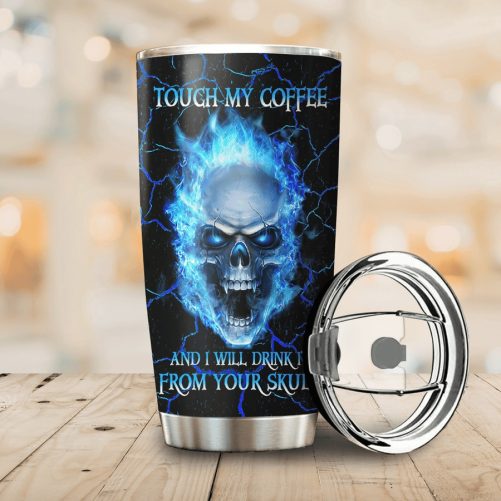 Beebuble Customize Name Skull Steel Tumbler 1