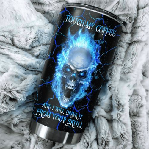 Beebuble Customize Name Skull Steel Tumbler 2