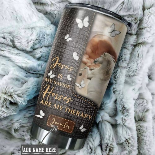 Beebuble Customized Name Horse All Over Printed Steel Stainless Tumbler DDNA 1