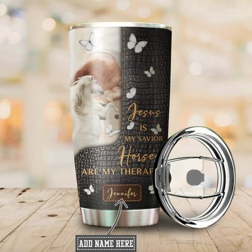 Beebuble Customized Name Horse All Over Printed Steel Stainless Tumbler DDNA 2