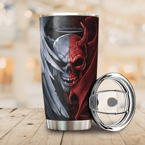 Beebuble Gentle And Evil Skull Steel Tumbler 1