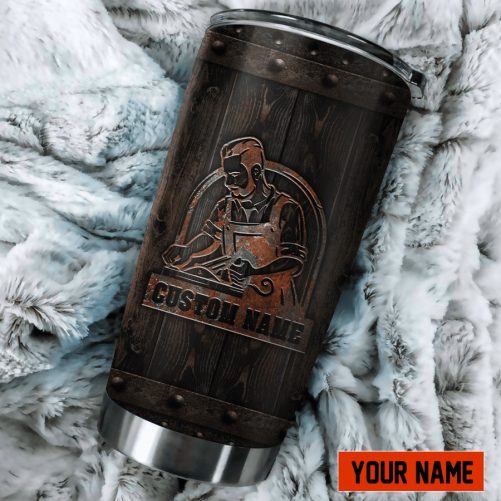 Beebuble Personalized Name Carpenter Stainless Steel Tumbler Badass Than A Carpenter 2