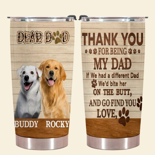 Bite The Butt Personalized Custom Dog Photo Tumbler