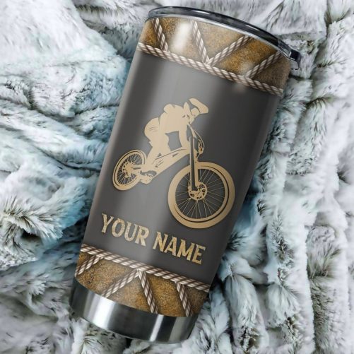 Customized Name Mountain Biking Steel Stainless Tumbler SN 2