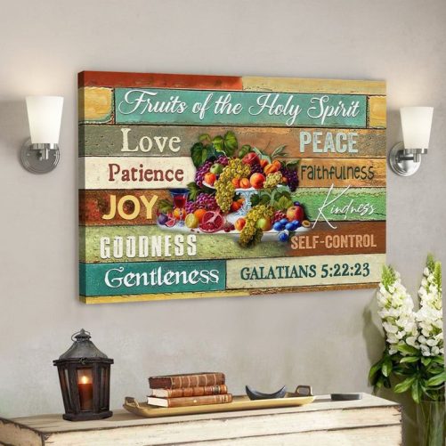 Fruits Of The Spirit Wall Art   Fruit Of The Spirit Canvas Art   Christian Canvas   Fruits Of The Holy Spirit Art For Decoration   Ciaocustom 1