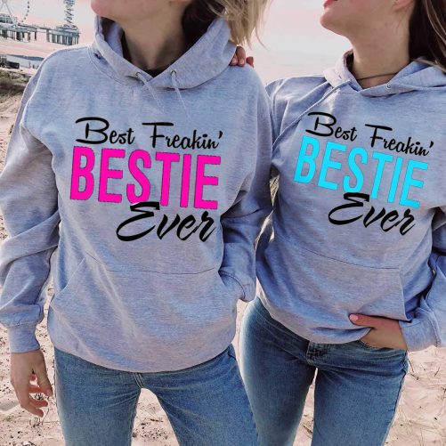 Matching Best Friend Hoodie Best Freakin Bestie Ever   Gift For Best Friend 2