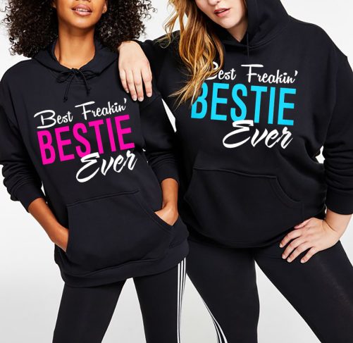 Matching Best Friend Hoodie Best Freakin Bestie Ever   Gift For Best Friend 4