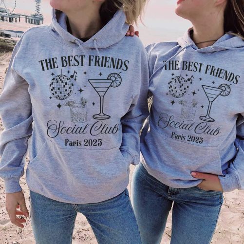 Matching Best Friend Hoodie The Best Friends Social Club Custom Year   Gift For Best Friend  2