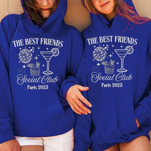 Matching Best Friend Hoodie The Best Friends Social Club Custom Year   Gift For Best Friend  3