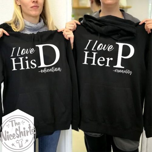 Matching Couple Hoodie I Love His Dedicated Her Personality   Gift For Couple  3
