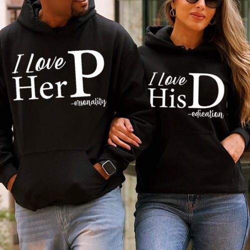 Matching Couple Hoodie I Love His Dedicated Her Personality   Gift For Couple  4