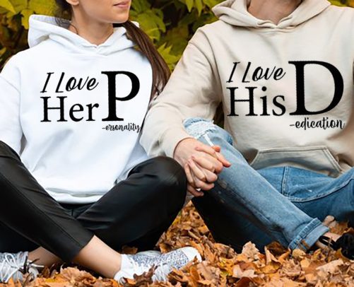 Matching Couple Hoodie I Love His Dedicated Her Personality   Gift For Couple