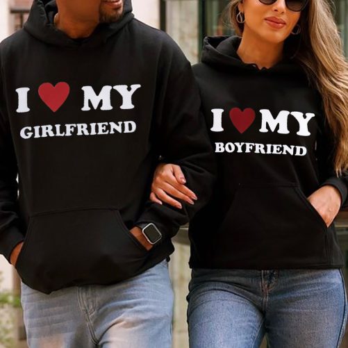 Matching Couple Hoodie I Love My Girldfriend I Love My Boyfriend   Gift For Couple 2