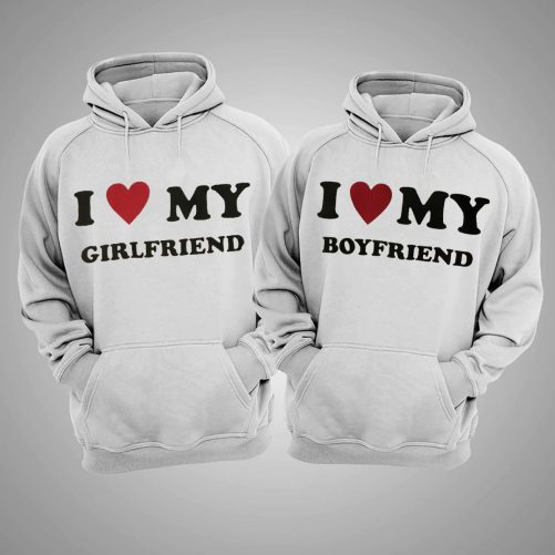 Matching Couple Hoodie I Love My Girldfriend I Love My Boyfriend   Gift For Couple