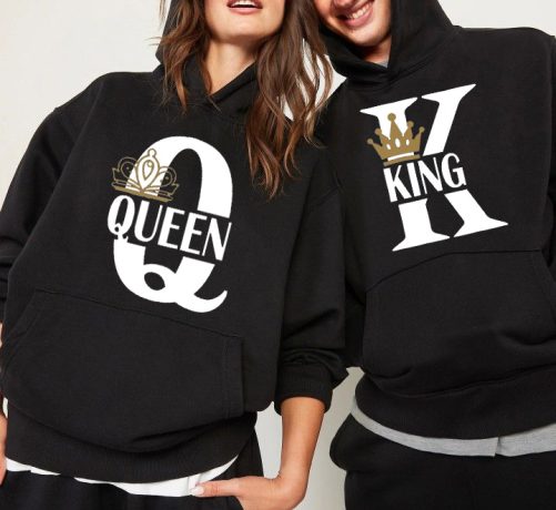 Matching Couple Hoodie K And Q King And Queen   Gift For Couple  1