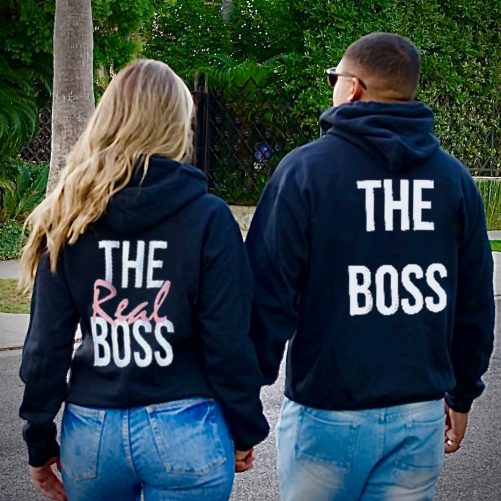 Matching Couple Hoodie The Boss And The Real Boss   Gift For Couple  4