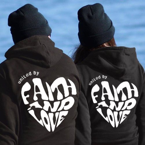 Matching Couple Hoodie United By Faith And Love   Gift For Couple  1