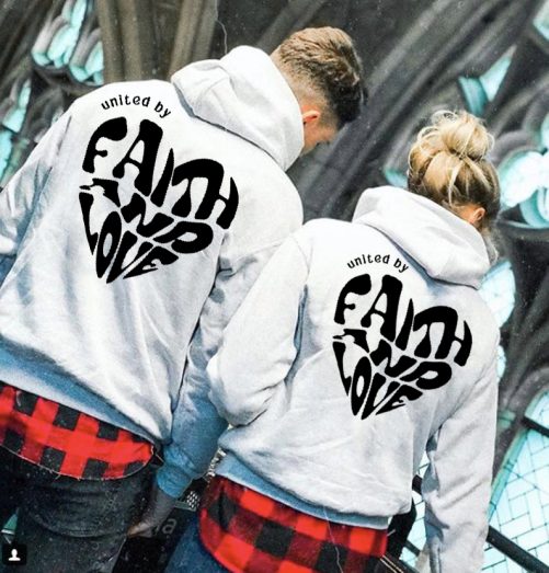 Matching Couple Hoodie United By Faith And Love   Gift For Couple  4