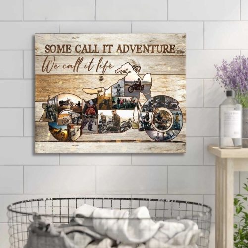 Motorcycle Gift, Motorcycle Wall Decoration, Motorcycle Photo Collage Canvas Wall Art, Gift For Boyfriend, Husband, Valentine's Day 1