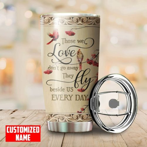 Personalized Cardinal Love Stainless Steel Tumbler 1