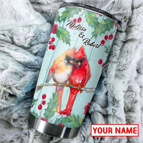 Personalized Cardinal Love Stainless Steel Tumbler 1