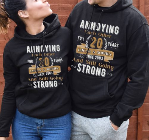 Personalized Matching Couple Hoodie Annoying Each And Still Going Strong   Gift For Couple  2